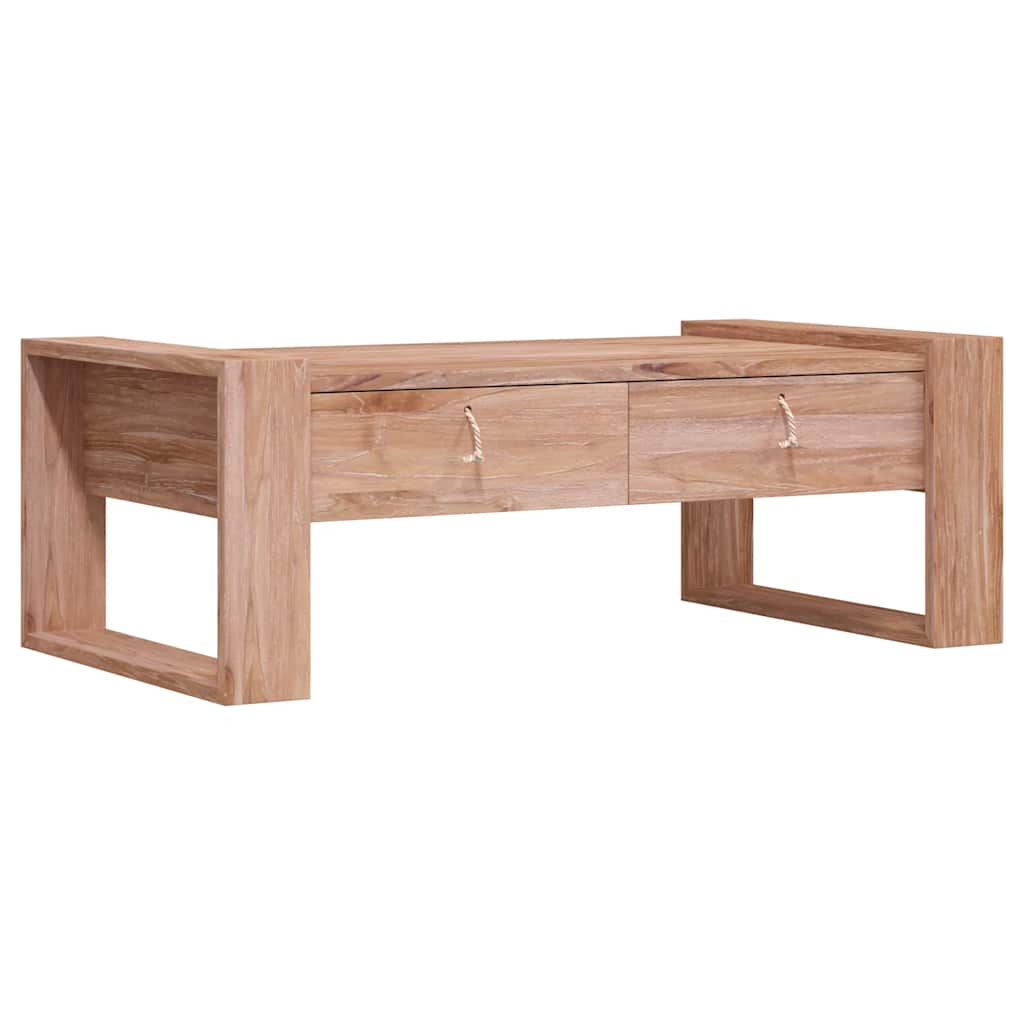 Tavolino da Salotto 110x60x40 cm in Legno Massello di Teak | homemem39