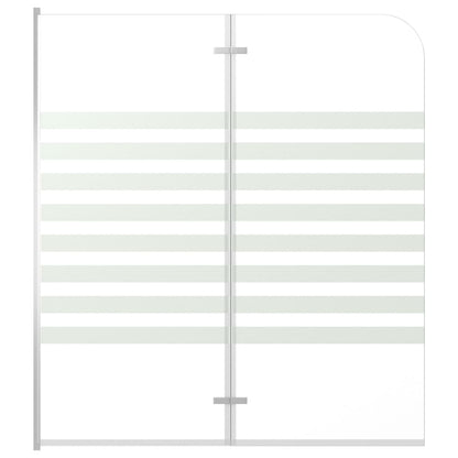 Cabina da Bagno 120x140 cm in Vetro Temperato a Righe - homemem39