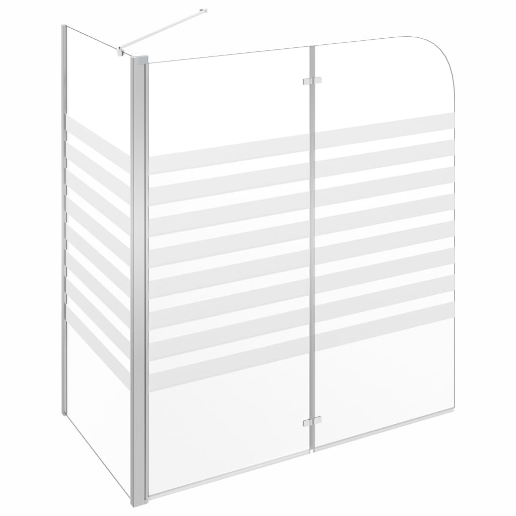 Cabina da Bagno 120x68x130 cm in Vetro Temperato a Righe | homemem39