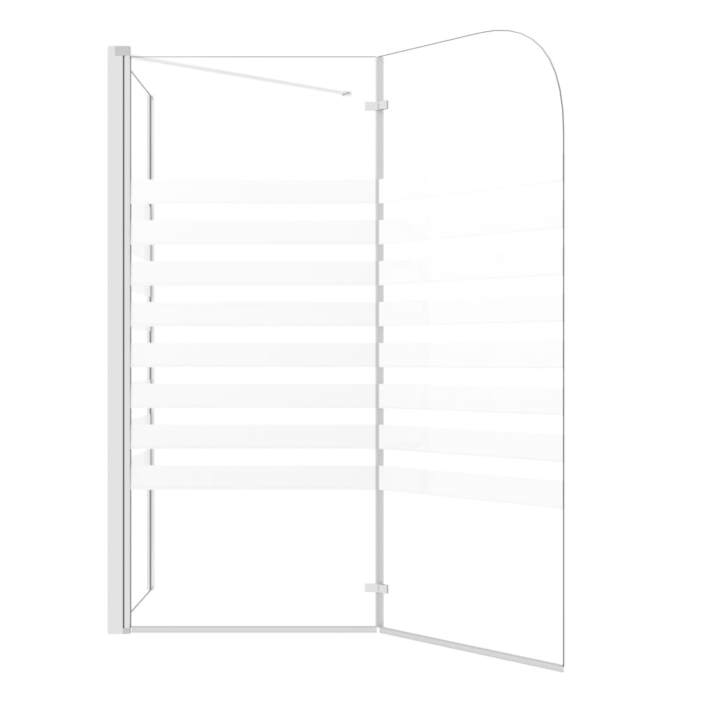 Cabina da Bagno 120x68x130 cm in Vetro Temperato a Righe - homemem39