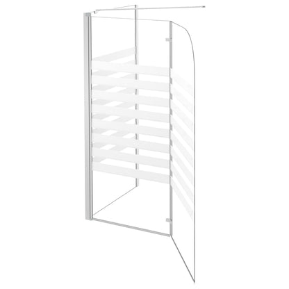 Cabina da Bagno 120x68x130 cm in Vetro Temperato a Righe - homemem39