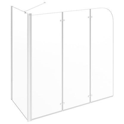 Cabina da Bagno 120x69x130 cm in Vetro Temperato Trasparente