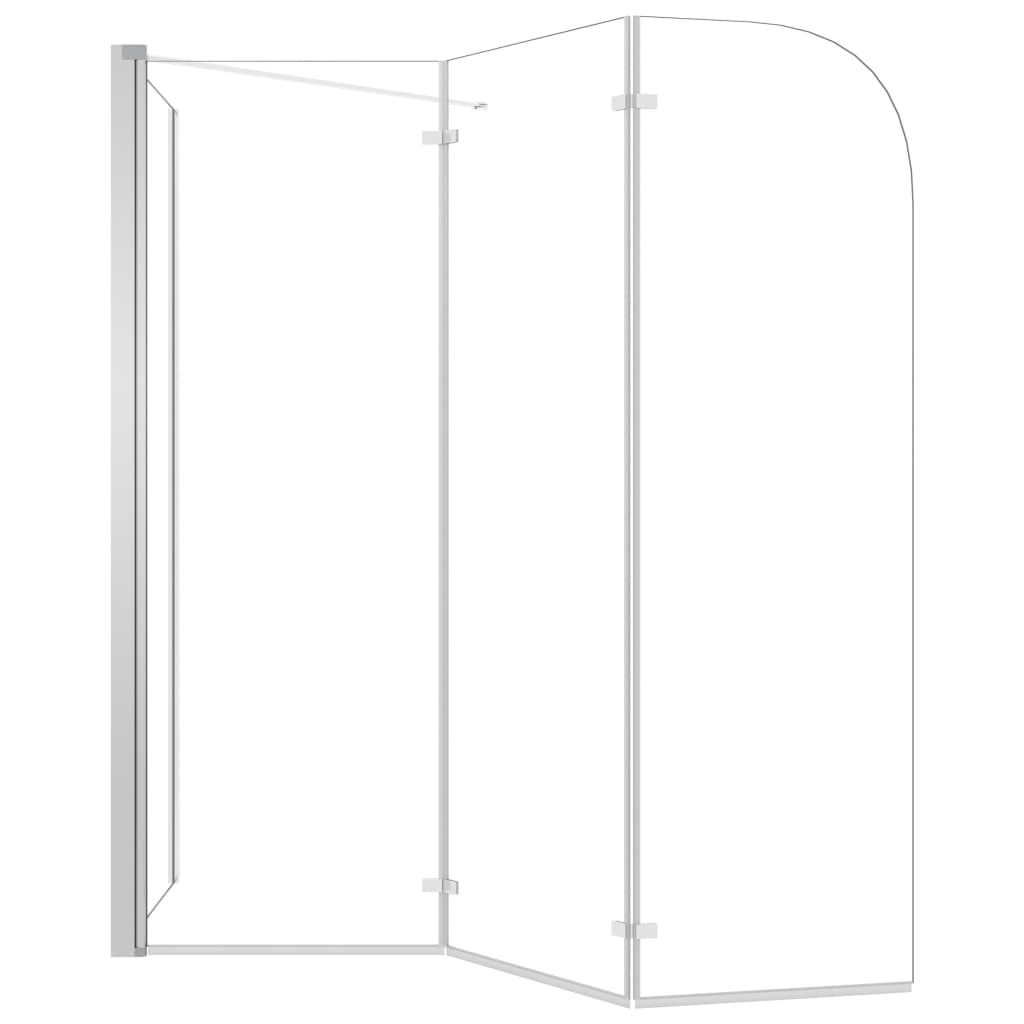 Cabina da Bagno 120x69x130 cm in Vetro Temperato Trasparente