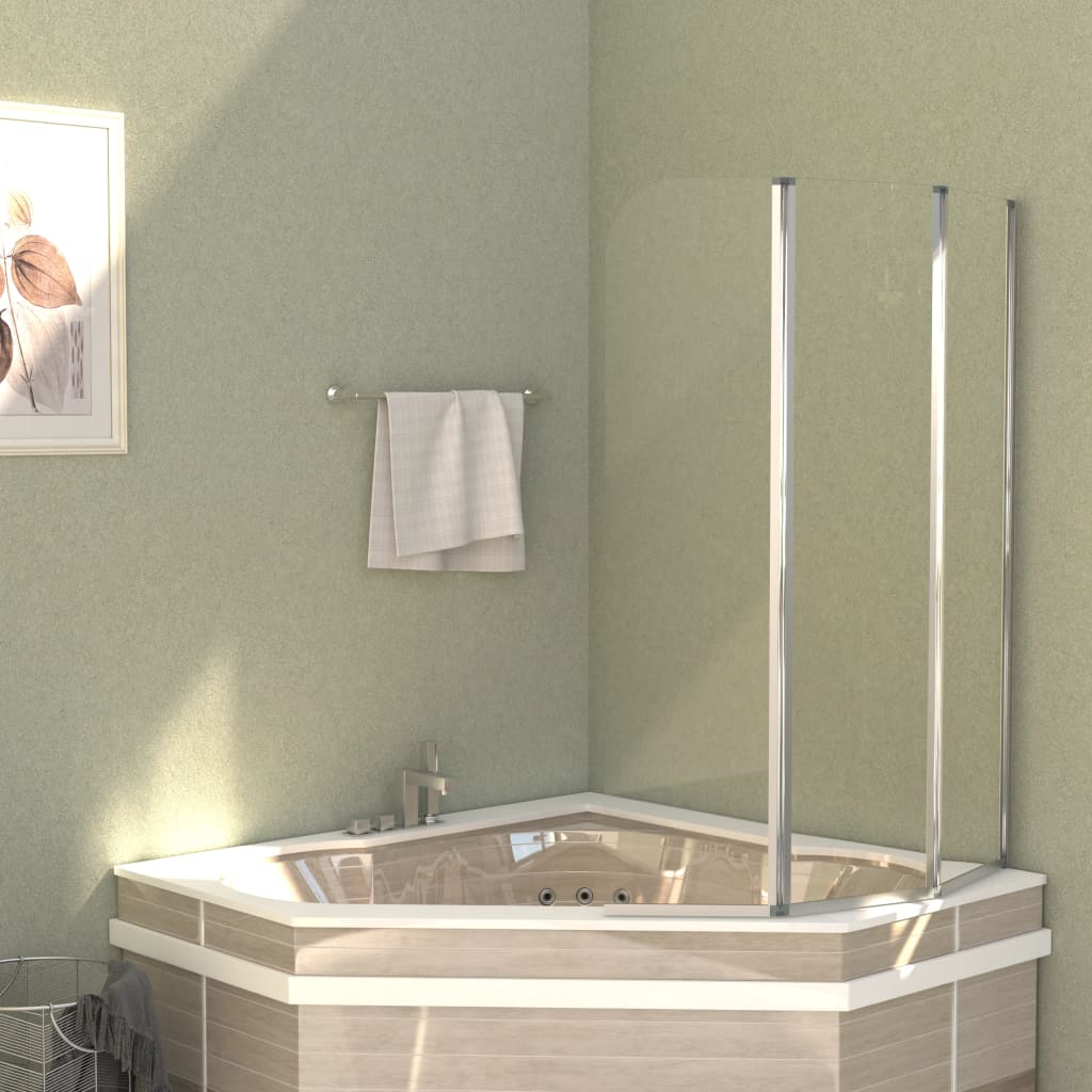 Cabine da Bagno 2 pz 104x130 cm in Vetro Temperato Trasparente | homemem39