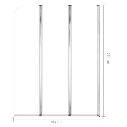 Cabine da Bagno 2 pz 104x130 cm in Vetro Temperato Trasparente | homemem39