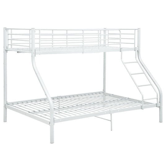Letto a Castello Bianco in Metallo 140x200 cm/90x200 cm | homemem39