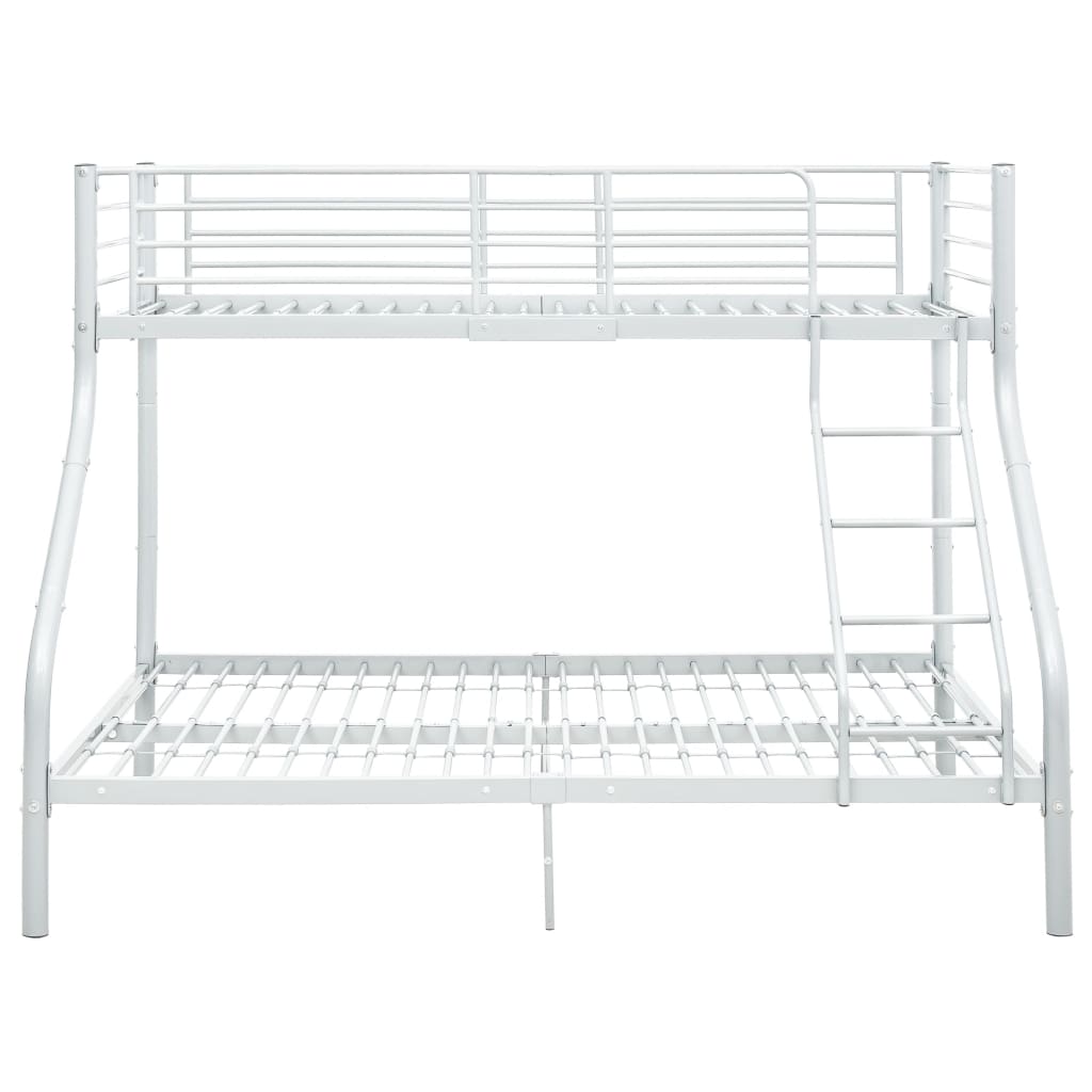 Letto a Castello Bianco in Metallo 140x200 cm/90x200 cm | homemem39