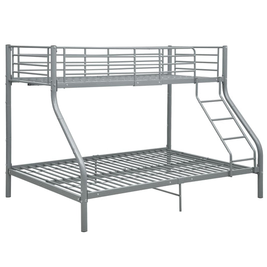 Letto a Castello Grigio in Metallo 140x200 cm/90x200 cm | homemem39