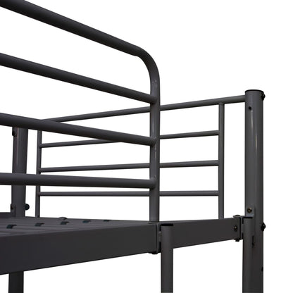 Letto a Castello con Tavolino Nero in Metallo 90x200 cm | homemem39