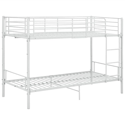 Letto a Castello Bianco in Metallo 90x200 cm | homemem39