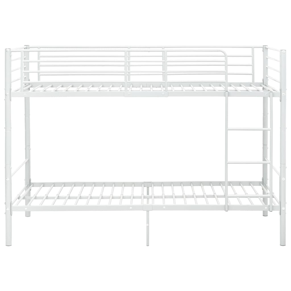 Letto a Castello Bianco in Metallo 90x200 cm | homemem39