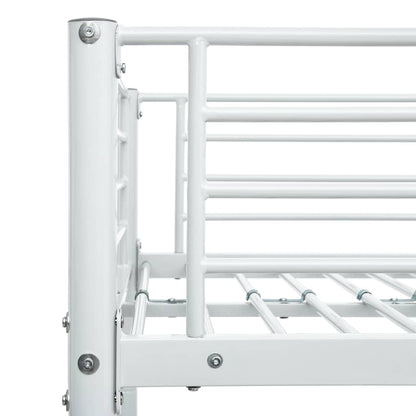 Letto a Castello Bianco in Metallo 90x200 cm | homemem39