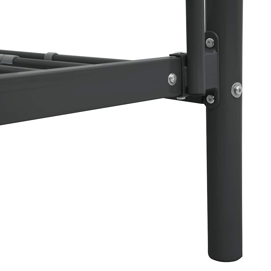 Letto a Castello Nero in Metallo 90x200 cm | homemem39
