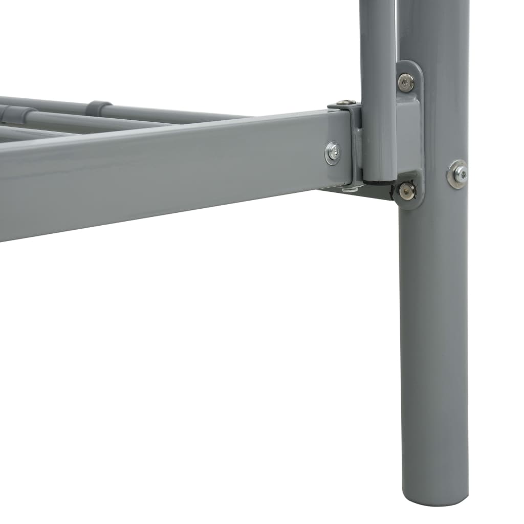 Letto a Castello Grigio in Metallo 90x200 cm | homemem39