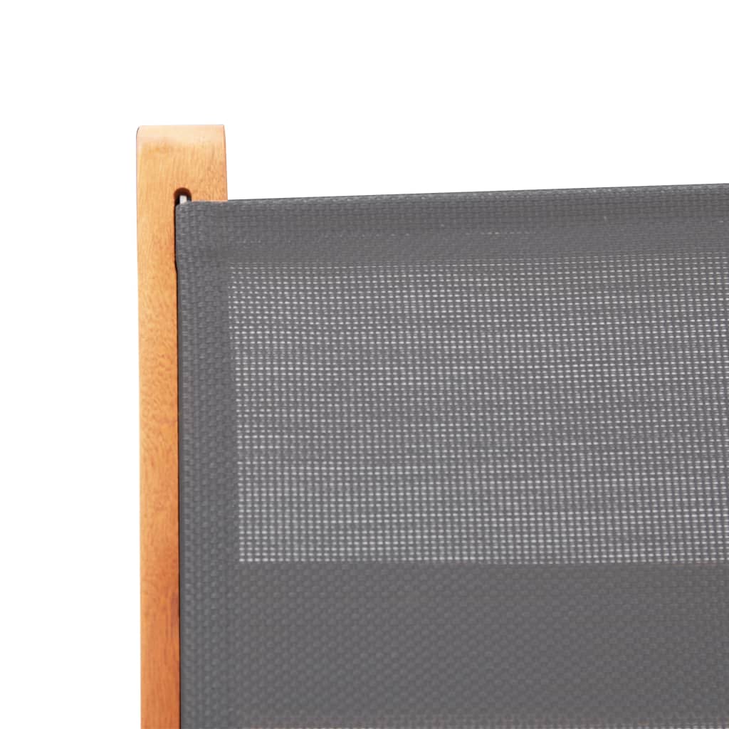 Sedie da Giardino Pieghevoli 4 pz Grigio Eucalipto e Textilene | homemem39