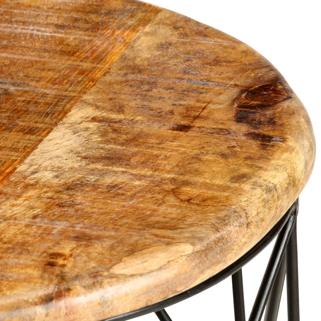 Tavolini da Salotto 2 pz in Legno Massello di Mango