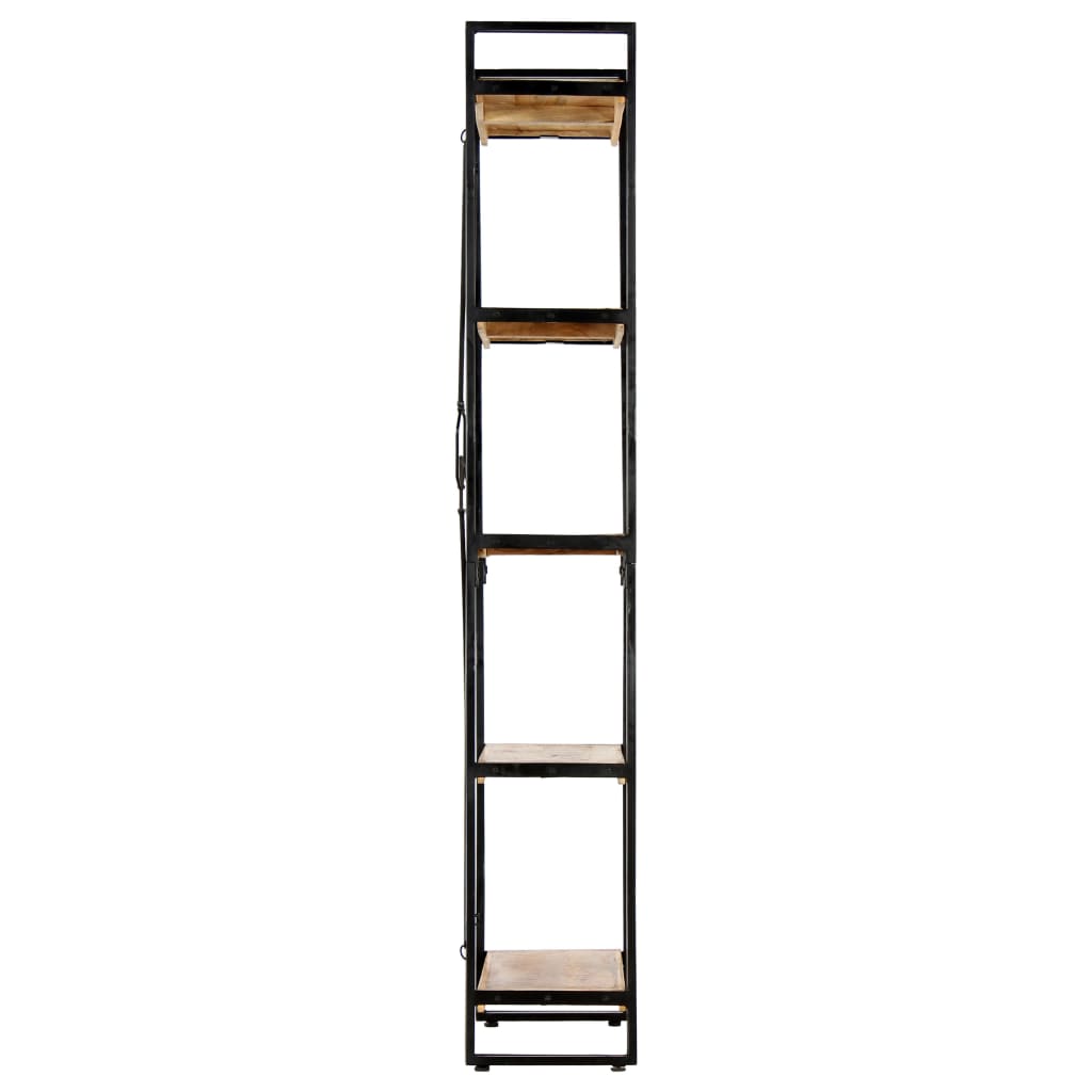 Libreria a 5 Ripiani 60x30x180 cm in Legno Massello di Mango | homemem39