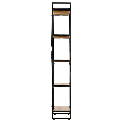 Libreria a 5 Ripiani 60x30x180 cm in Legno Massello di Mango | homemem39