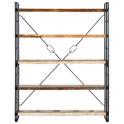 Libreria a 5 Ripiani 140x30x180 cm in Massello di Recupero | homemem39