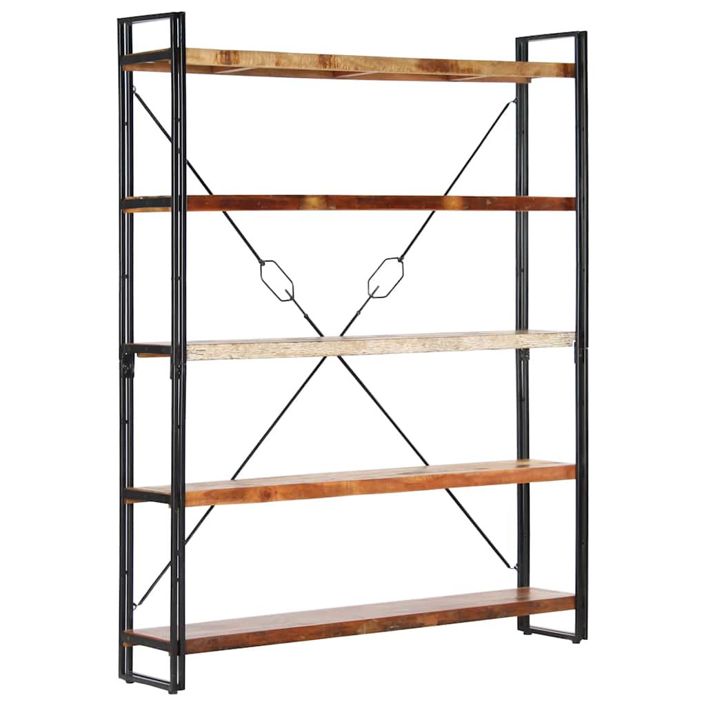 Libreria a 5 Ripiani 140x30x180 cm in Massello di Recupero | homemem39