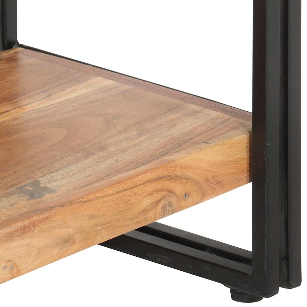 Libreria a 5 Ripiani 140x30x180 cm in Legno Massello di Acacia | homemem39