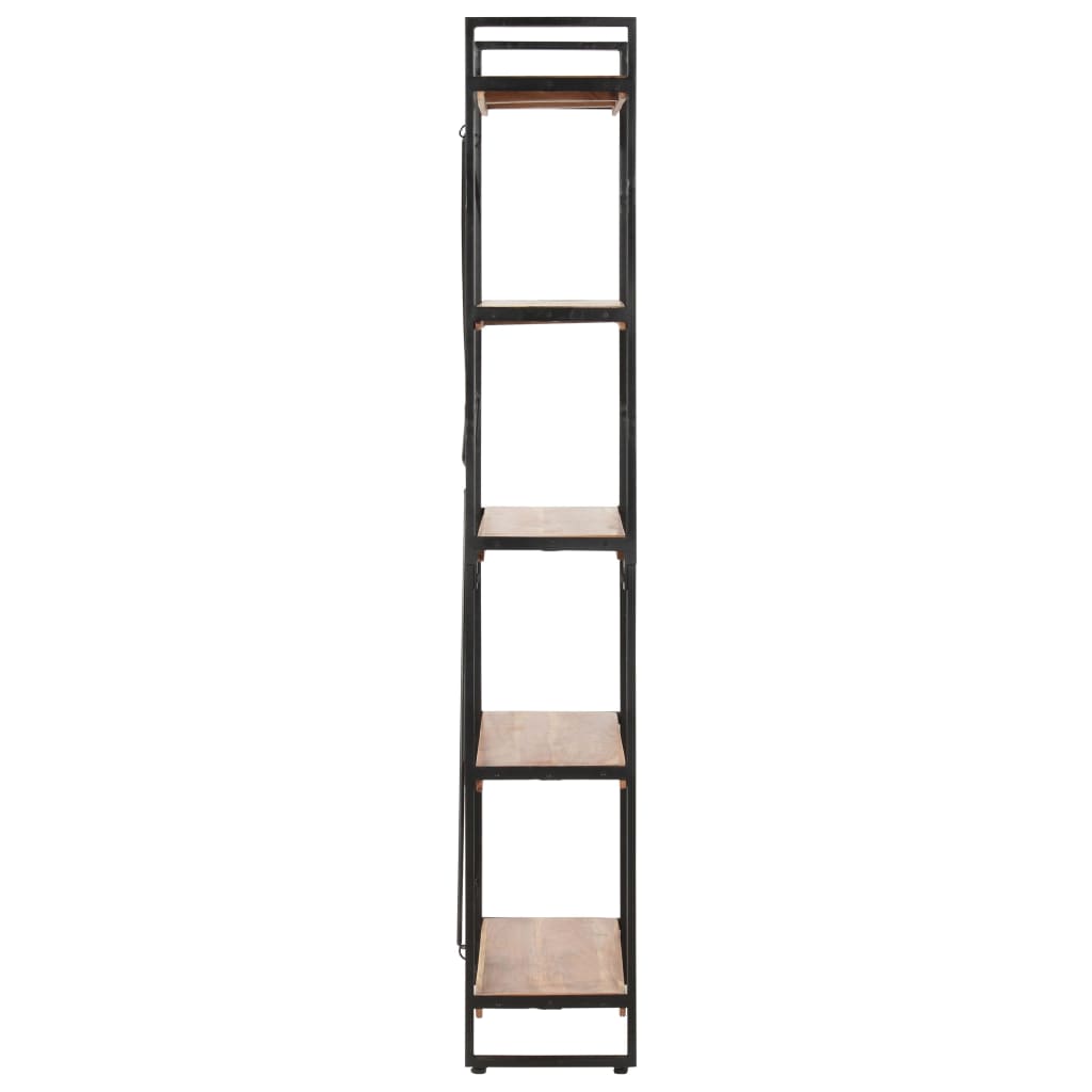 Libreria a 5 Ripiani 60x30x180 cm in Legno Massello di Acacia | homemem39