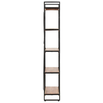 Libreria a 5 Ripiani 60x30x180 cm in Legno Massello di Acacia | homemem39