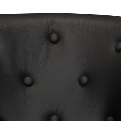 Poltrona Cabriolet Nera in Vera Pelle