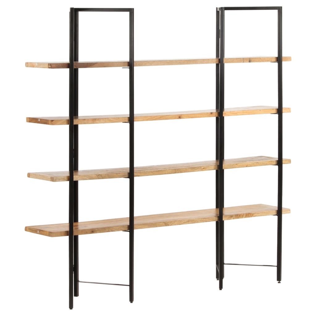Libreria a 4 Livelli 160x35x160 cm in Legno Massello di Mango | homemem39