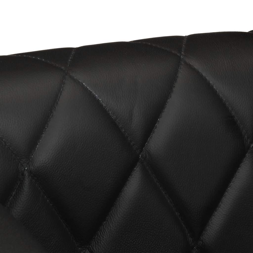 Black Tub Armchair in Genuine Goatskin