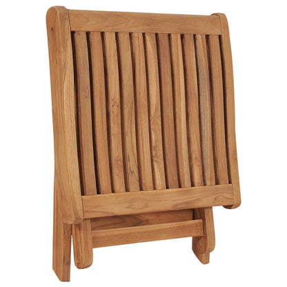 Poggiapiedi Pieghevole 46,5x49x41,5 cm Legno Massello di Teak