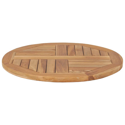Piano Tavolo in Legno Massello di Teak Rotondo 2,5 cm 60 cm | homemem39