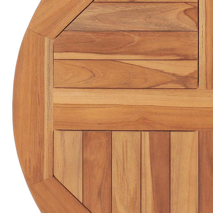 Piano Tavolo in Legno Massello di Teak Rotondo 2,5 cm 60 cm | homemem39