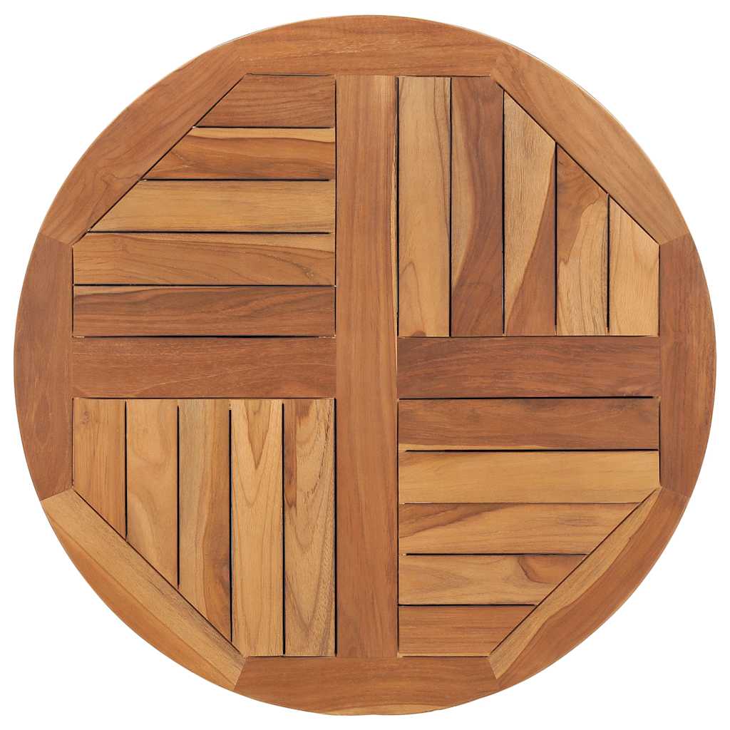 Piano Tavolo in Legno Massello di Teak Rotondo 2,5 cm 70 cm | homemem39