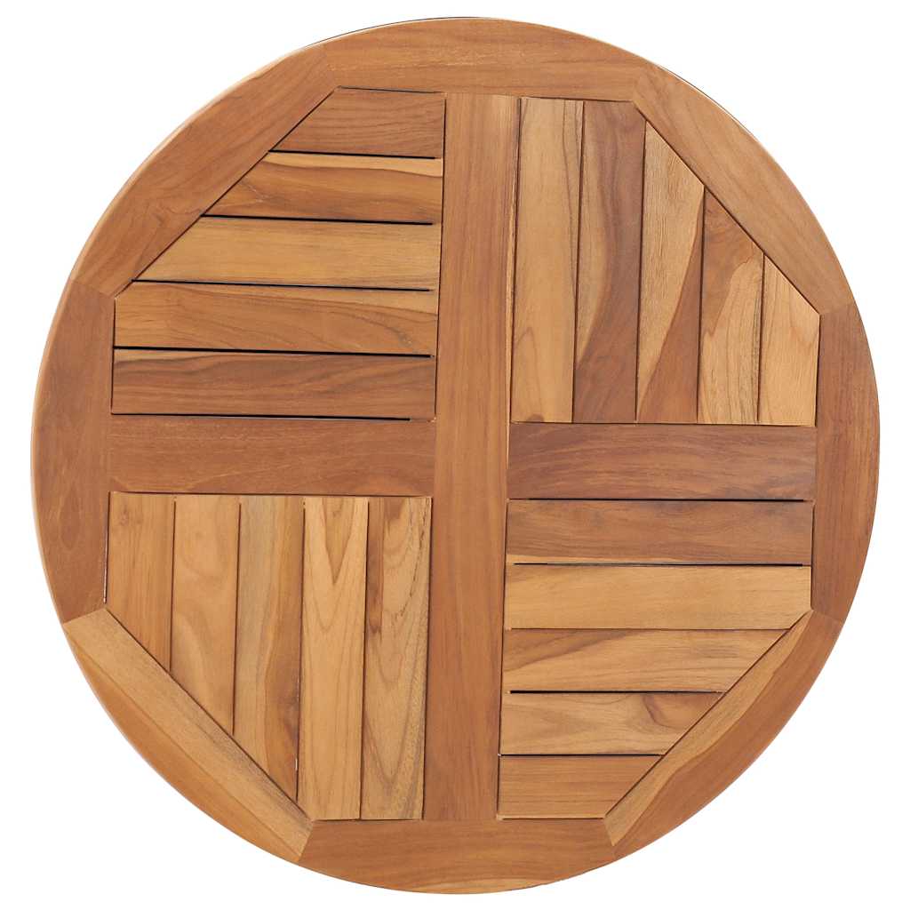 Piano Tavolo in Legno Massello di Teak Rotondo 2,5 cm 70 cm | homemem39