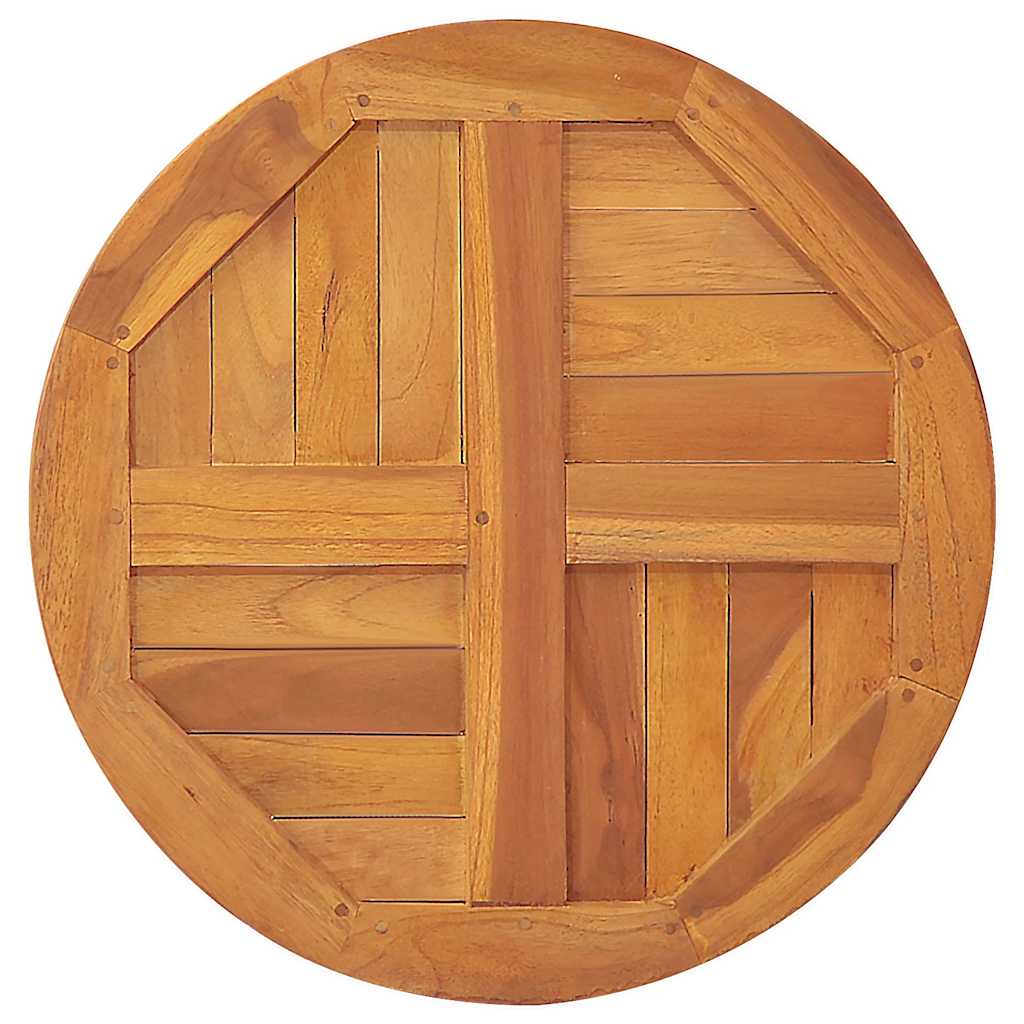 Piano Tavolo in Legno Massello di Teak Rotondo 2,5 cm 70 cm | homemem39