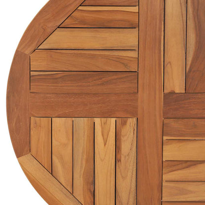 Piano Tavolo in Legno Massello di Teak Rotondo 2,5 cm 70 cm | homemem39