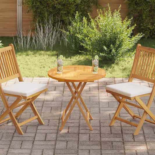 Piano Tavolo in Legno Massello di Teak Rotondo 2,5 cm 70 cm | homemem39