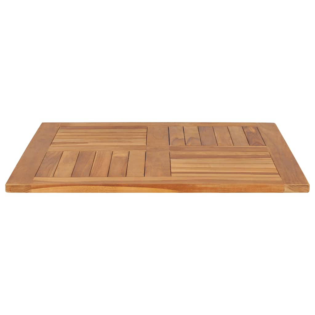 Piano del Tavolo Legno Massello di Teak Quadrato 80x80x2,5 cm | homemem39