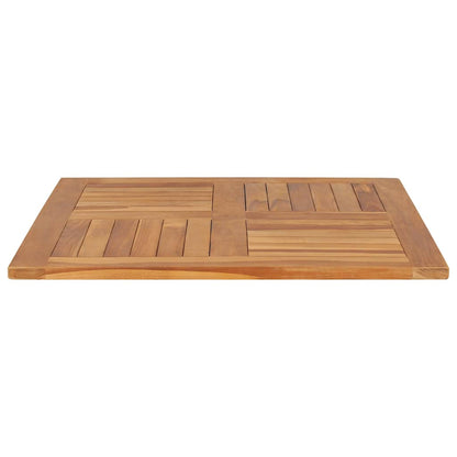 Piano del Tavolo Legno Massello di Teak Quadrato 80x80x2,5 cm | homemem39
