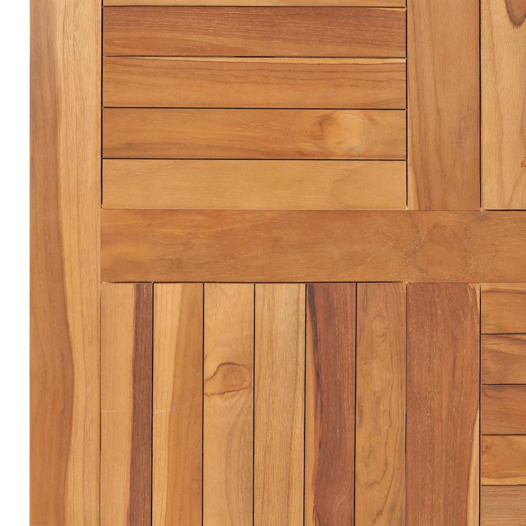 Piano del Tavolo Legno Massello di Teak Quadrato 80x80x2,5 cm | homemem39