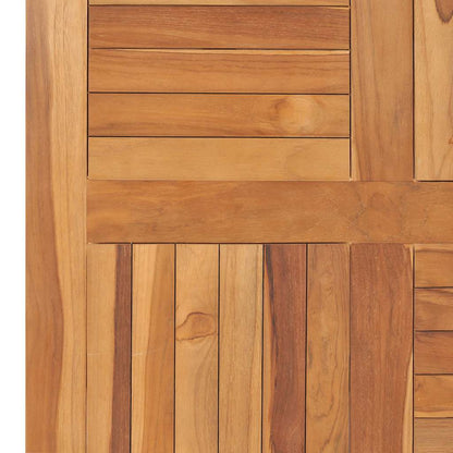 Piano del Tavolo Legno Massello di Teak Quadrato 80x80x2,5 cm | homemem39
