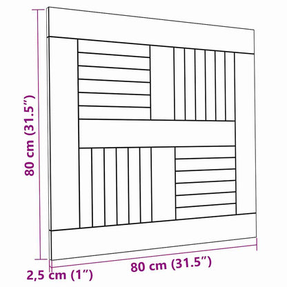 Piano del Tavolo Legno Massello di Teak Quadrato 80x80x2,5 cm | homemem39