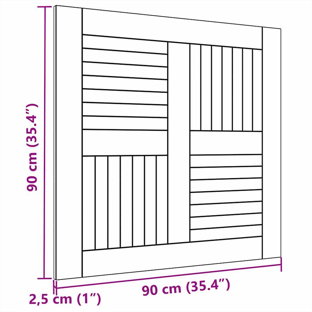 Piano del Tavolo Legno Massello di Teak Quadrato 90x90x2,5 cm | homemem39