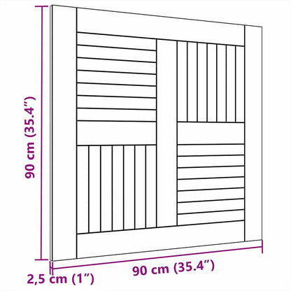 Piano del Tavolo Legno Massello di Teak Quadrato 90x90x2,5 cm | homemem39