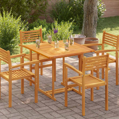 Piano del Tavolo Legno Massello di Teak Quadrato 90x90x2,5 cm | homemem39