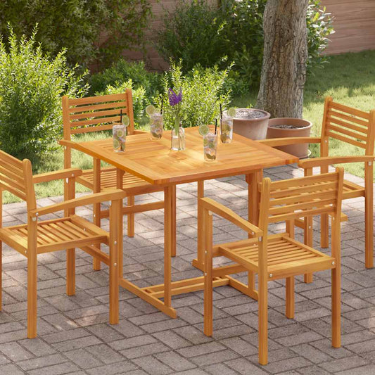 Piano del Tavolo Legno Massello di Teak Quadrato 90x90x2,5 cm | homemem39