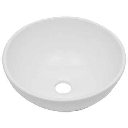 Set Mobili da Bagno 2 pz Ceramica Bianco