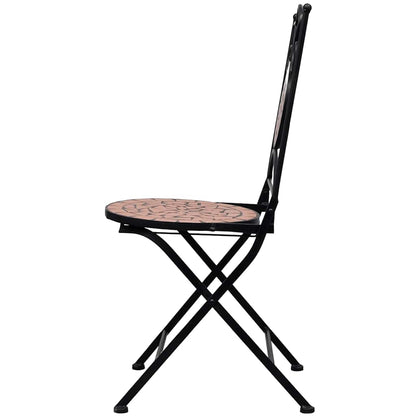 Set Bistrò 3 pz con Mosaico in Ceramica Terracotta