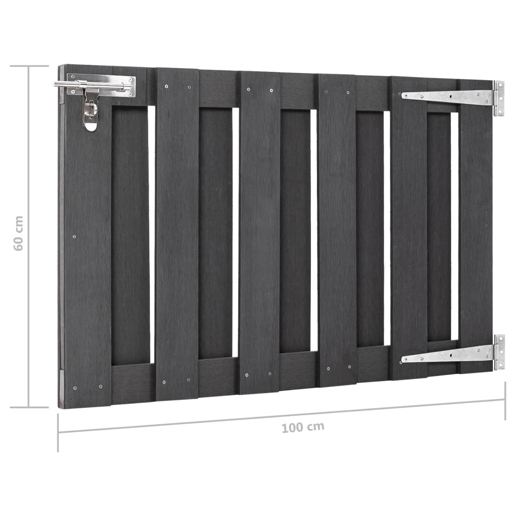 Cancello da Giardino in WPC 100x60 cm Grigio | homemem39